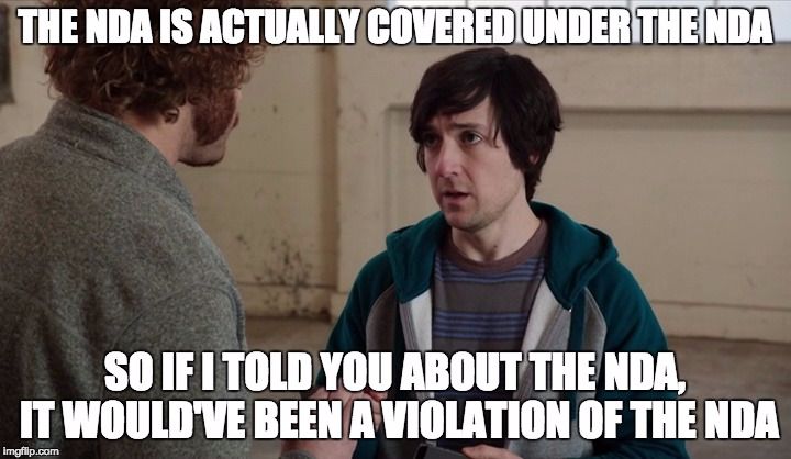 undefined NDA meme about NDA being covered by an NDA
